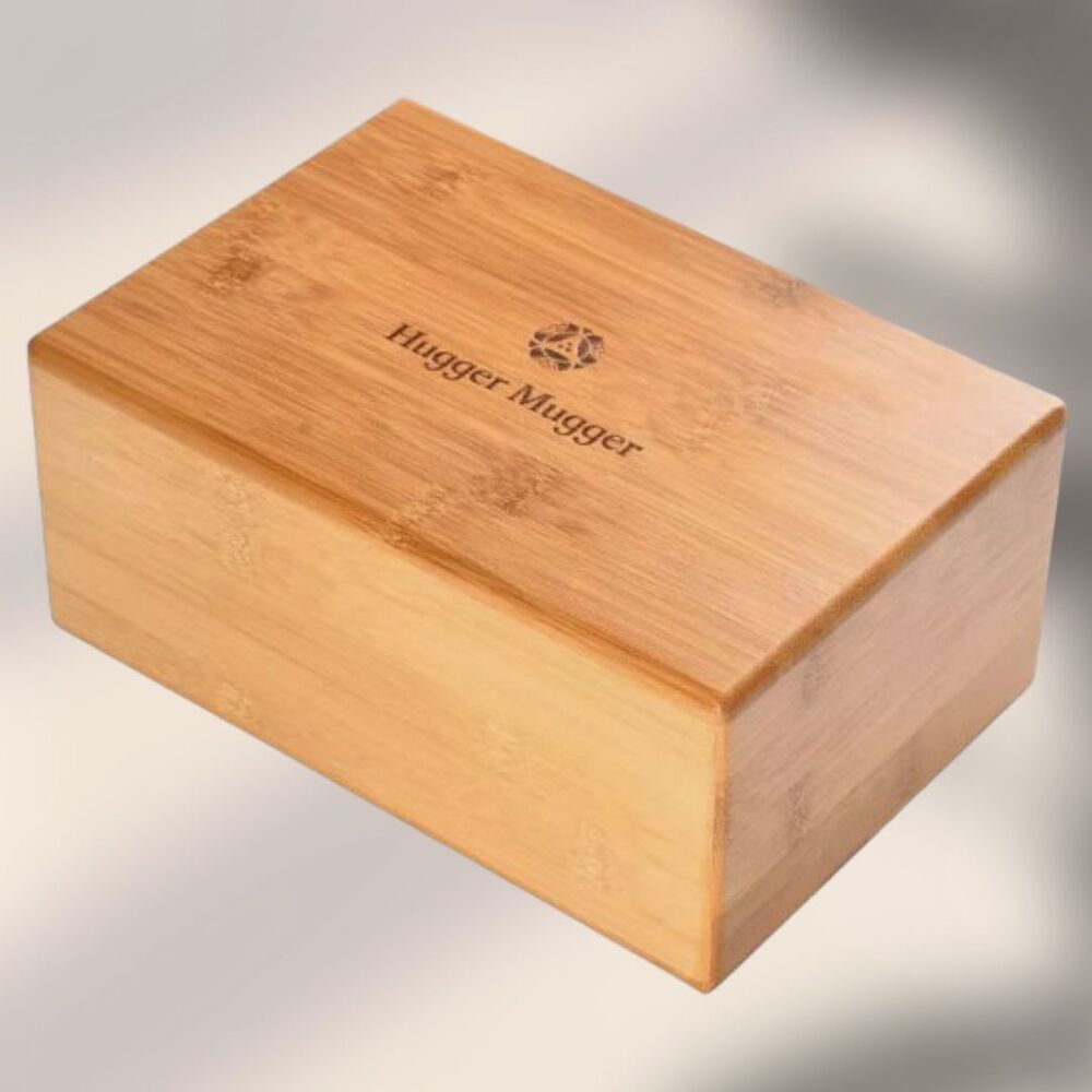 Hugger Mugger Bamboo Wood Yoga Block  4" x 9" x 6" NEW SEALED